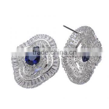 P9755 Wholesale 925 Thailand Silver Earrings Exquisite Fancy Stud Earring