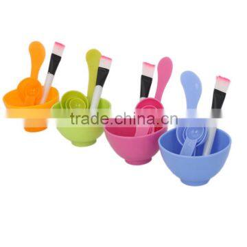 Household Daily Necessities Wholesale Beauty Mask Bowl Plastic Bowl Spoon Brush Stick Tool Kit Mixed Batch Five Colors Bowl