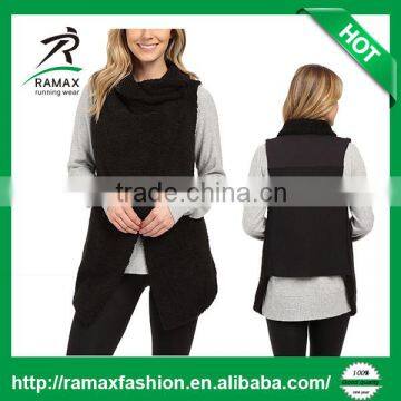 Ramax Custom Women Winter New Design Funnel Neck Fleece Vest For Sports Casual Wear