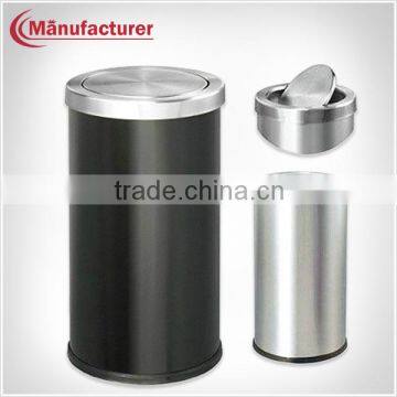 Well Sale Steel Cylinder Garbage Bin/Trash Contianer with Flip Top