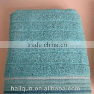 100% Cotton 16 Single Yarn Dobby Towel Blue Color Towel