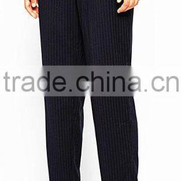 Regular Fit Pinstripe Printed Straight Pant