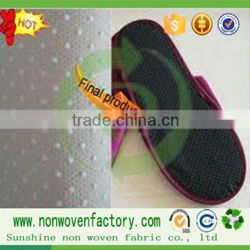 Nonwoven fabric with PVC dot raw material to manufacture slippers