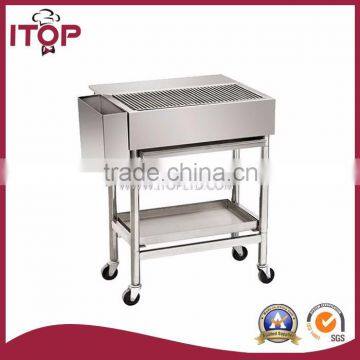 Eergy-saving stainless steel Charcoal Barbecue Cart