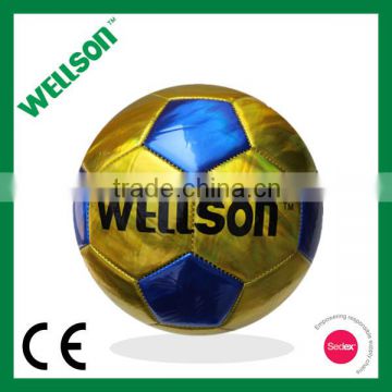 Golden laser shine PVC football