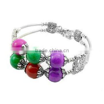 Multicolored acrylic beads bracelet,Fashion alloy bracelet,Ladies jewelry 2013