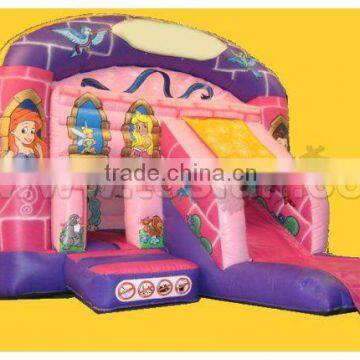 inflatable girls bounce house with slide,inflatable combo A3024