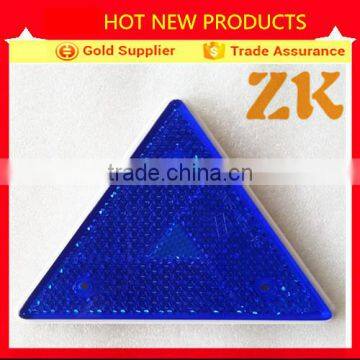 Rear blue triangle side reflex reflector for cars truck trailer jeep wrangler