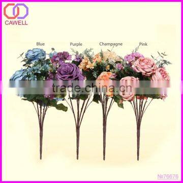 15 heads painting autumn color flower rose