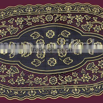 EVA DOILY--LX-E2201B 30X46CM BLACK GOLDEN