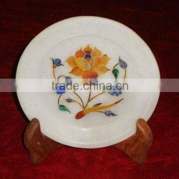 Stone Marble Plate Decorative Pietra Dura