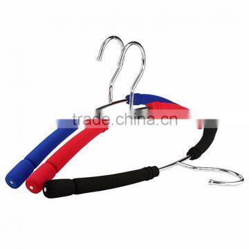 Strong Colorful Metal Clothes Hanger with Foam Padded, Non Slip