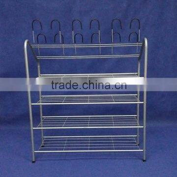 2016 New 16 Pairs Shoe Rack 4 Tier Shelf Organizer Space Saving Shoe Racks photo-3