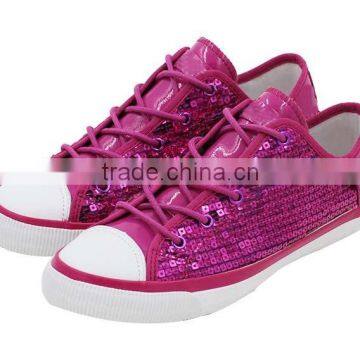 Sequins sparkling high quality vulcanized sneaker cheap sexy fancy shoes women casual china canvas shoe woman shoes 2016