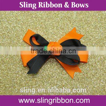 Cheap Halloween Ribbon Bow With Pumpkin