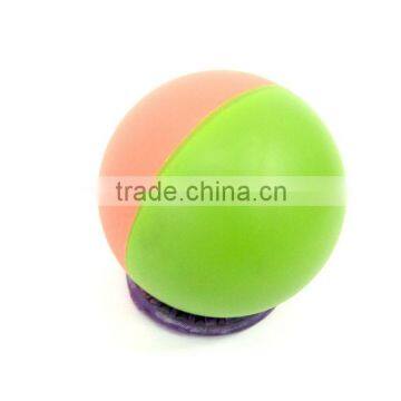 2015 Promotional Bright two tone Color 60mm Rubber high Bouncing Ball, made in Thailand