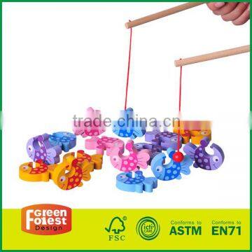 Wooden fishing game for kids