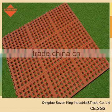 drainage holes made in Qingdao anti slip rubber mat