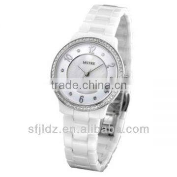 Casual fashion square antique quartz ceramic ceramic watch