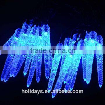 Christmas Decoration 30LED Blue Color Icicle Shaped Solar String light