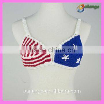 handmake classic crochet swimming bra for outside beach underwear