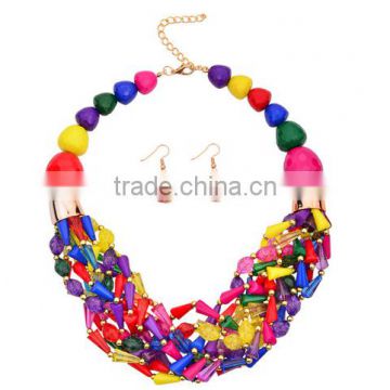 HY fashion jewelry Best-selling handmade large colors beaded chocker necklace