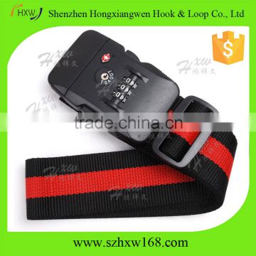 Belt Type and customized luggage strap with combination lock