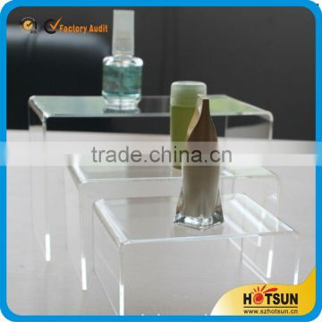 Acrylic U shape display for cosmetic products