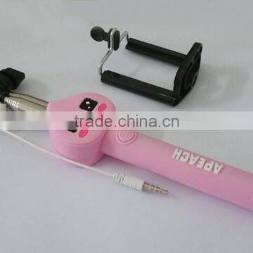 Most Popular Cartoon Shape Selfie Stick, Colorful Smartphone Monopod Selfie Stick