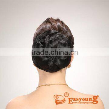 synthetic clip hair bun pieces, fake braids hairpieces