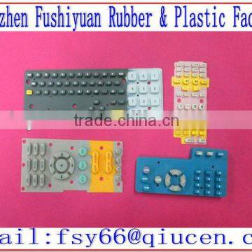 high elastic customized clear silicone rubber numeric keypad with carbon pills