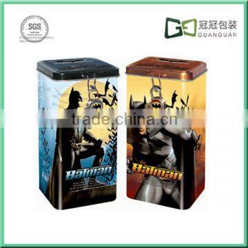 batman metal money box with lock for saving