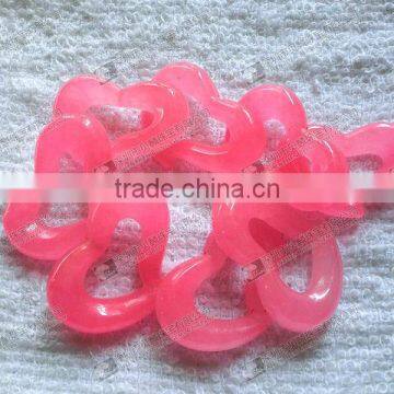 Jewels jade,Pink genuine dyed jade heart shaped beads for pendant 19x27mm