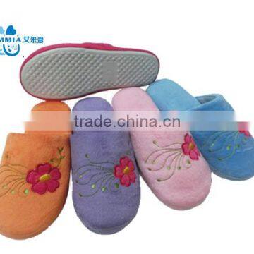 OEM Lady woman winter terry warm soft TPR cheap gift slippers