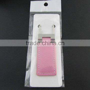 Best Seller Printable Rectangular Shape Metal and Leather Key Chain