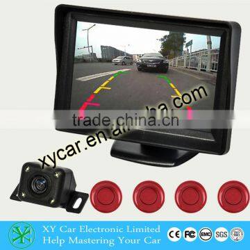 ip camera security camera and car monitor with parking sensor system XY-8442