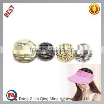15mm Hot Sale Hat Accessorices Metal Buttons For Beach Cap