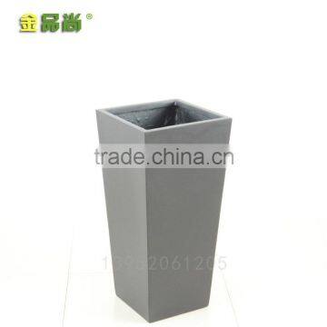 Inclined Matt Black Wholesale Price Poly Fiber Flower Pots photo-5