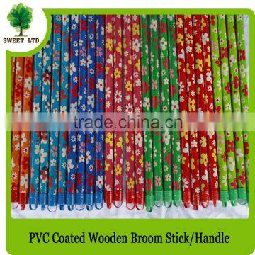 Cleaning Tools Mops Handle Colorful Fower Design Wood Broom Stick photo-6