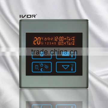 Good Quality IVOR Touch Screen Water Floor Heating Thermostat (SK-HV2300B-L) King Kong Gary Synthetic glass / PC Frame