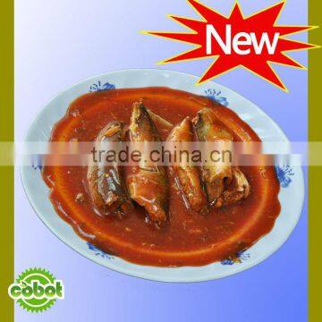 tasty canned sardine fish in tomato sauce