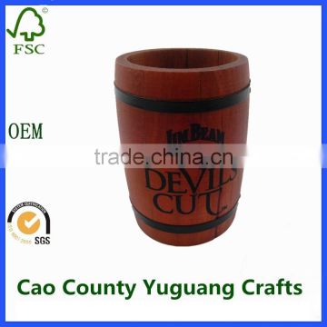 wooden bucket designer coffee box mini barrel