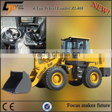 4 tons heavy equipment wheel loader with hydraulic joystcik control