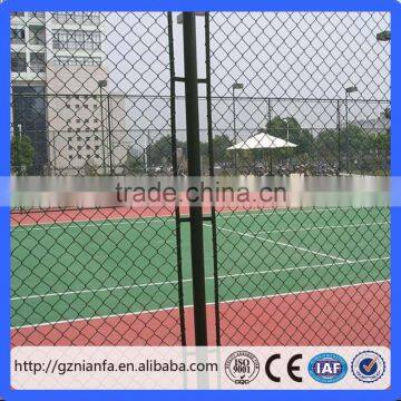 Hot selling cheap custom pvc coated chain link basketball court fence(Guangzhou Factory)