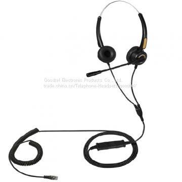 Call Center Binaural Headset RJ