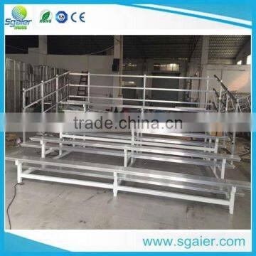 Indoor & outdoor 5 Row Aluminum Bleachers With Aluminum plank