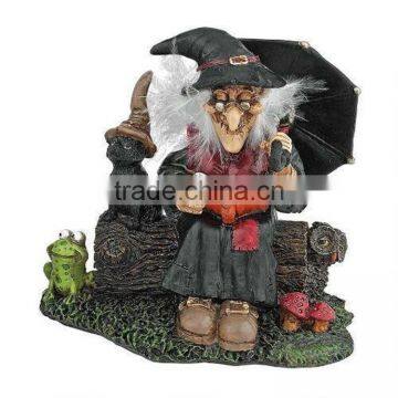 Personalized Handmade Painted Decorative Resin Halloween Witch Statue