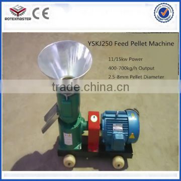 11kw feed pellet press mill / farm used animal feed pellet machine with factory price