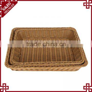 Vegetable Fruit Display Basket Rattan Handmade Supermarket Equipment photo-2