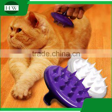 Pet Accessories Tool Soft Silicone Gel Cat Dog Pet Bath Massage Hair Removal Grooming Slicker Brush Comb photo-5